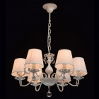 Suspension blanche elegance 6 ampoules 82 cm