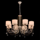 Suspension blanche elegance 8 ampoules 80 cm