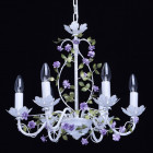 Suspension blanche flora 6 ampoules 122 cm