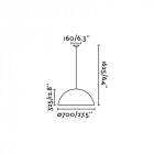 Suspension blanche magma 3 ampoules h162,5 cm