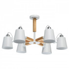 Suspension blanche megapolis 6 ampoules 40 cm