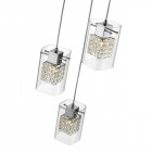 Suspension chrome ipswich 3 lumières