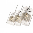 Suspension chrome ipswich h130 3 lumières