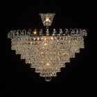 Suspension chromée crystal 5 ampoules 43 cm