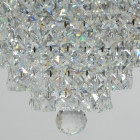Suspension chromée crystal 5 ampoules 43 cm