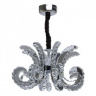 Suspension chromée crystal 80 ampoules 132 cm