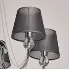 Suspension chromée elegance 5 ampoules 60 cm