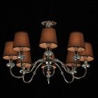 Suspension chromée elegance 8 ampoules 145 cm