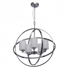 Suspension chromée loft 5 ampoules 98 cm