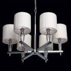 Suspension chromée megapolis 6 ampoules 167 cm