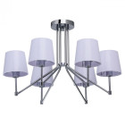 Suspension chromée megapolis 6 ampoules 40 cm
