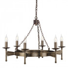 Suspension cromwell, bronze vieilli, 6 ampoules