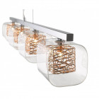 Suspension cuivre nottingham 4 lumières