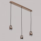 Suspension cuivre techno 3 ampoules 195 cm