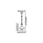 Suspension de jardin brun foncé estoril 1 ampoule