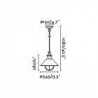 Suspension de jardin brun foncé nautica 1 ampoule