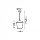 Suspension de jardin grise wilma 1 ampoule