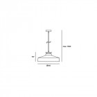 Suspension décorative nube h200 1 ampoule