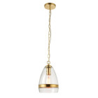 Suspension delia, laiton et verre, 20 cm