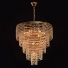 Suspension dorée crystal 10 ampoules 90 cm Suspension dorée crystal 10 ampoules 90 cm