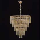 Suspension dorée crystal 10 ampoules 90 cm
