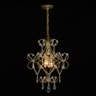 Suspension dorée crystal 3 ampoules 94 cm