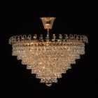 Suspension dorée crystal 5 ampoules 43 cm