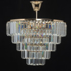 Suspension dorée crystal 5 ampoules 43 cm