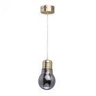 Suspension dorée loft 1 ampoule 115 cm