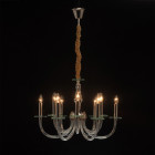 Suspension dorée neoclassic 12 ampoules 130 cm