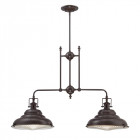 Suspension eastvale, bronze palladien, 2 ampoules