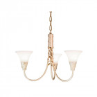 Suspension emily,ivoire / or et verre, 3 ampoules