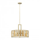 Suspension gemma avec diffuseur, argent et cristal, 3 ampoules