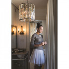 Suspension gemma, bronze et cristal, 3 ampoules