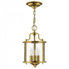 Suspension gentry, laiton poli et verre, petite Suspension gentry, laiton poli et verre, petite