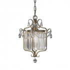 Suspension gianna, argent cristal et verre miroir , 1 ampoule