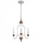 Suspension hartsville, craie lavée et imitation bois, 3 éclairages