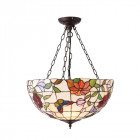 Suspension inversée 50 cm butterfly, verre et métal