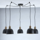 Suspension laiton industrial 5 ampoules 125 cm Suspension laiton industrial 5 ampoules 125 cm