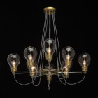 Suspension laiton loft 8 ampoules 73 cm Suspension laiton loft 8 ampoules 73 cm