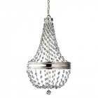 Suspension malia, nickel poli et cristal, 6 ampoules