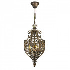 Suspension marron country 3 ampoules 164 cm