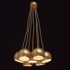 Suspension marron techno 7 ampoules 120 cm