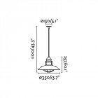 Suspension marron winch 1 ampoule h110 cm