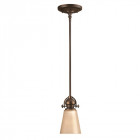 Suspension mayflower max 108 cm, bronze vieilli et verre, 1 ampoule