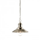 Suspension mendip, nickel satiné et verre