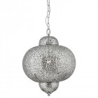 Suspension moroccan 29 cm, en argent satiné