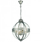 Suspension nickel coventry l43 4 lumières