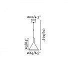 Suspension noir/or pam l16,5