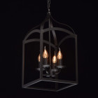 Suspension noire loft 4 ampoules 118 cm